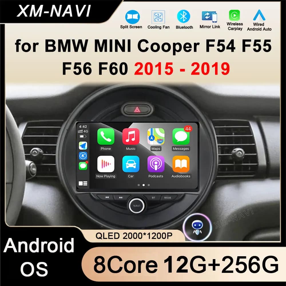 Android 16 Autoradio Stereo Per BMW MINI Cooper F54 F55 F56 F60 2015 - 2019 Carplay Auto Autoradio Lettore Multimediale 4G WIFI