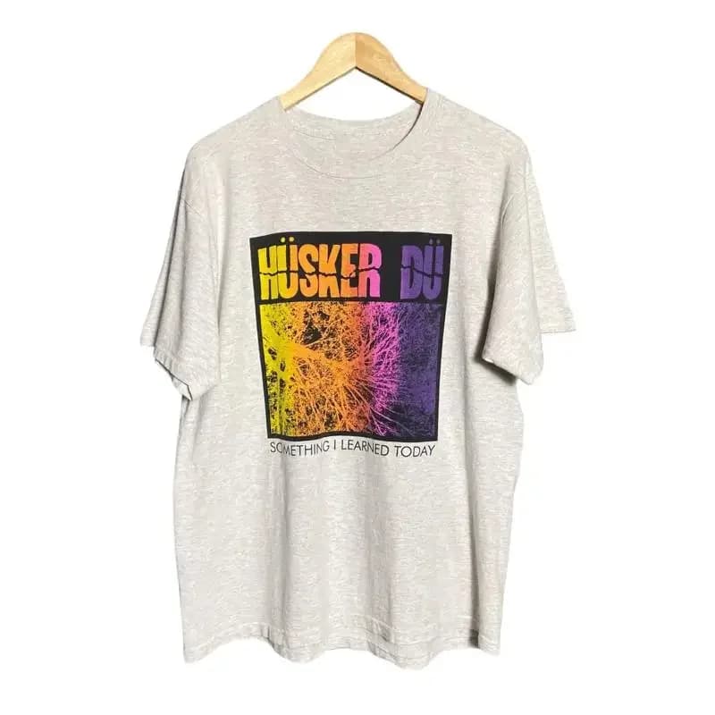 Maglietta Vtg Husker Du Band grigia tutte le taglie fino a 4XL per fan NI390