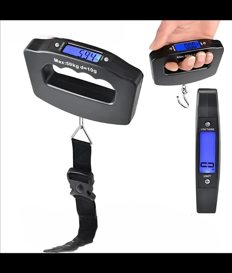 Bilancia per bagagli digitale da 50 kg Bilancia per valigia portatile Bilancia elettronica portatile Display digitale retroilluminato Accessori da viaggio