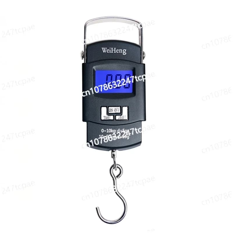 50kg 10g LCD Digitale Gancio Appeso Bilancia WH-A08L Mini Bagagli Portatili Bilancia Elettronica Pesca Viaggio Metallo Steelyard Retroilluminato