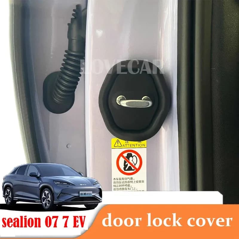 Copertura protettiva per fibbia serratura portiera in silicone per BYD Sealion 07 7 EV 2025 2024 Copertura protettiva per chiusura porta Protezione tappo