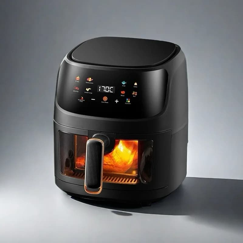 Air Fryer with Windows Household Multifunctional Air Fryer Cross-border Wholesale Smart Color Touch Screen