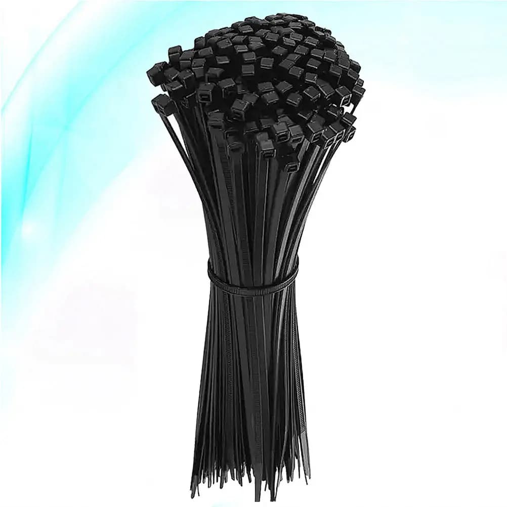 1000 Pezzi Fascette Autobloccanti in Nylon 3x200mm, Anelli di Fissaggio in Plastica, Fascette Flessibili Impermeabili per Cavi e Fili