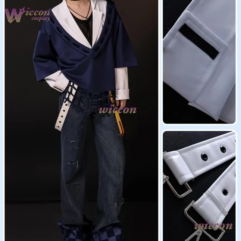 Ynot ‌ ‌ Gioco Zenless Zone Zero FES Asaba Harumasa Cosplay Performance musicale Costume Top Pantaloni Uomini adulti Hallowen Roeplay