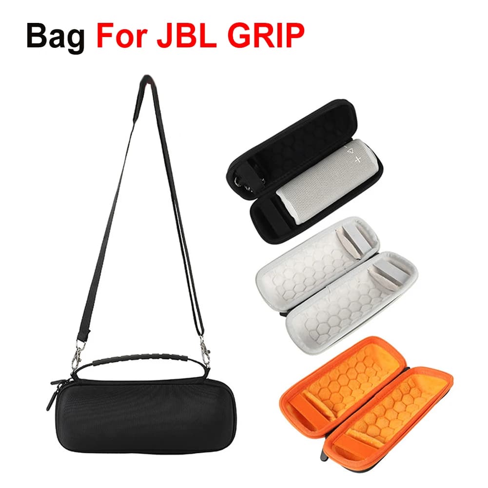 Custodia protettiva da viaggio per altoparlante portatile JBL GRIP compatibile con Bluetooth, con tracolla e organizer