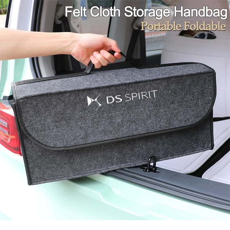 Borsa Portaoggetti per Bagagliaio Auto, Organizer Pieghevole in Feltro, Accessori per DS SPIRIT DS4S DS5 5LS DS3 DS4 DS6 DS7 DS9 WILD RUBIS Deesse