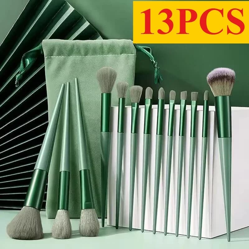 1/13PCS Set di pennelli per trucco morbidi e soffici per cosmetici Fondotinta Fard in polvere Ombretto Kabuki Miscelazione Pennello per trucco Strumento di bellezza