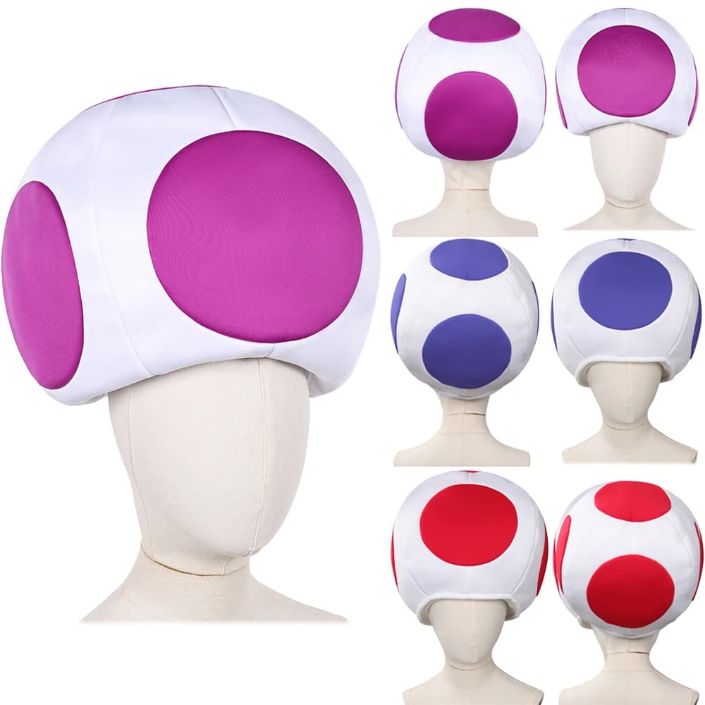 Toad Hat for Cosplay Anime and Video Games, Costume Accessories 2026, for Boys, Halloween and Mask Party
