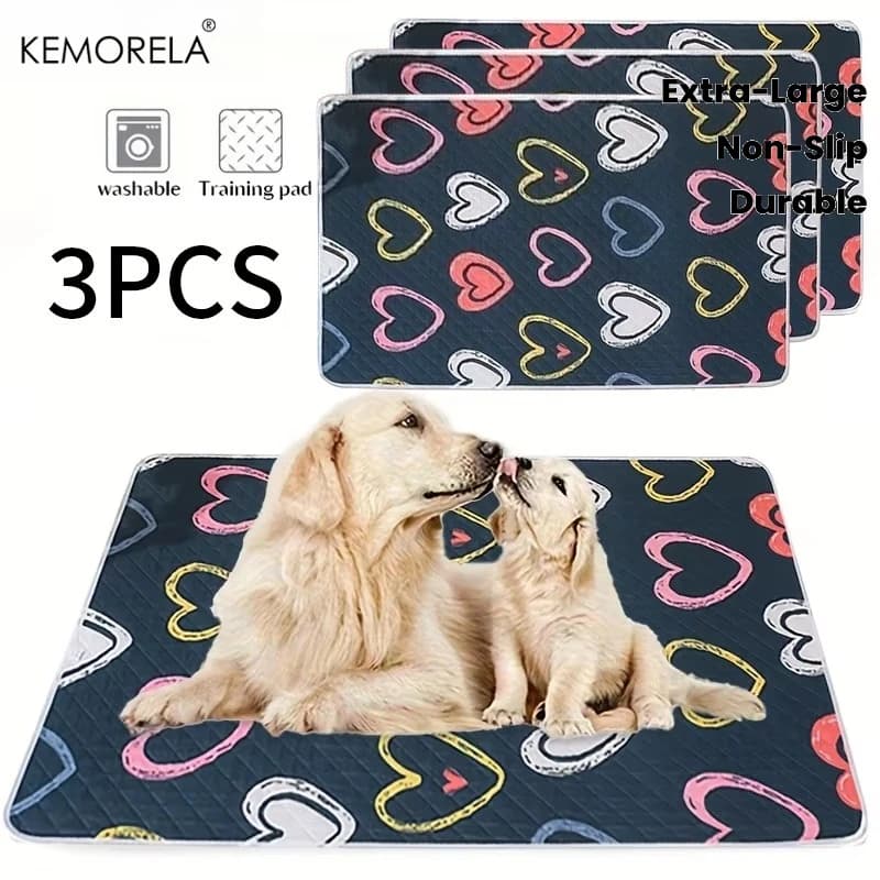 KEMORELA Tappetini rinfrescanti per cani, 3 pezzi, lavabili, riutilizzabili, resistenti agli odori, durevoli, facili da pulire, adatti a tutte le stagioni