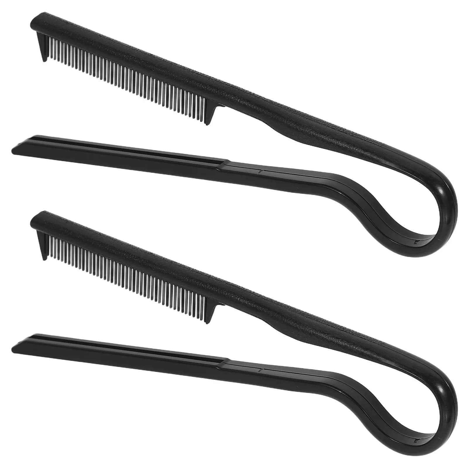Set di 2 Pettini a V per Lisciare i Capelli, Strumento di Styling Resistente al Calore per Uso con Piastra, Pettine per Ritocchi, Accessorio Essenziale per Parrucchieri
