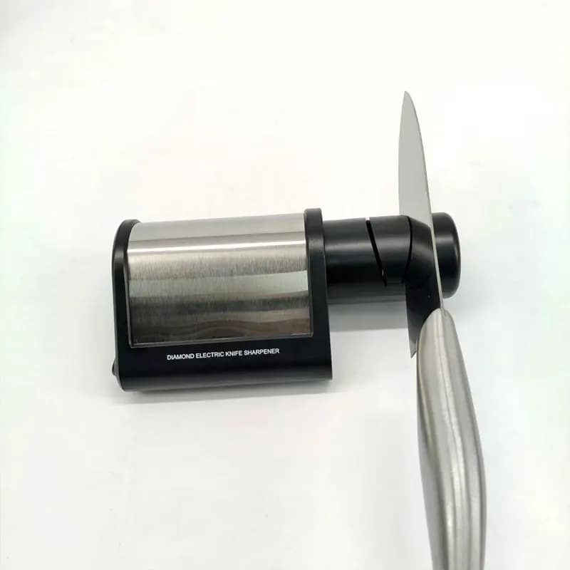 Affilacoltelli Elettrico Professionale con Testa Diamantata Rimovibile, Strumento di Affilatura Rapida per Cucina e Falegnameria