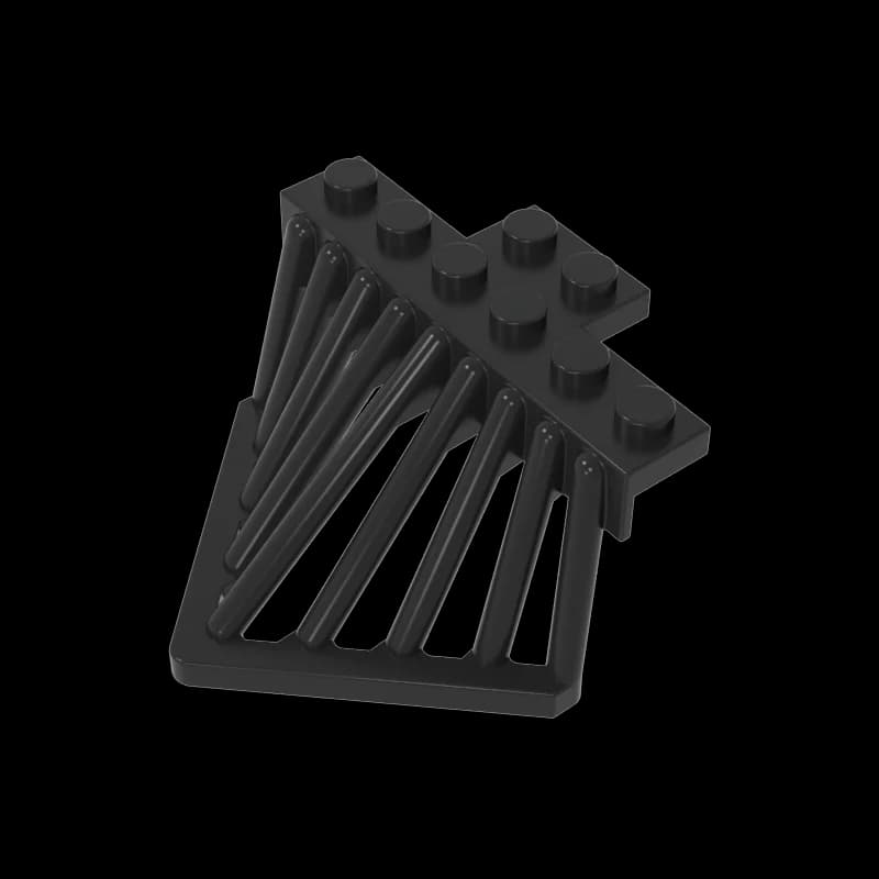 Gobricks 10 PZ 90201 Treno Mucca Catcher Mattoni Piastra Speciale 2x6 Parti con Barre Inclinate Compatibile MOC Building Block Giocattolo FAI DA TE