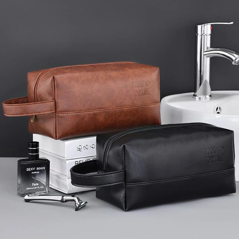 Borsa portaoggetti portatile tridimensionale per prodotti per la cura della pelle e cosmetici Borsa da toilette da uomo Borsa da viaggio impermeabile