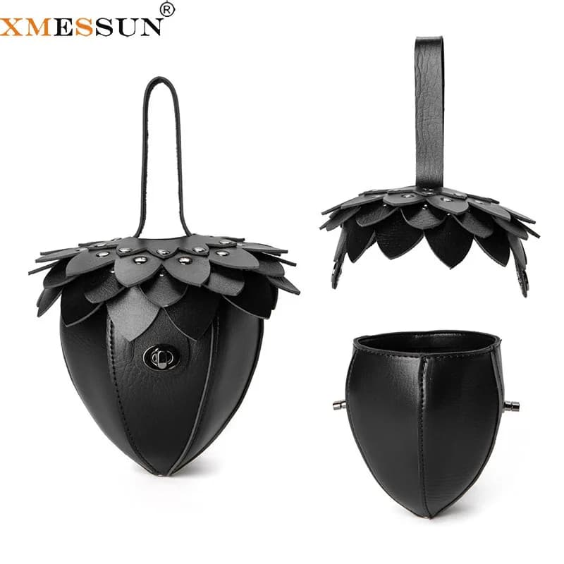 XMESSUN New Trendy Vintage Lipstick Bag for Women,Retro Coin Purse Strawberry Pinecone Shape Coin Wallet Personality Waist Bag
