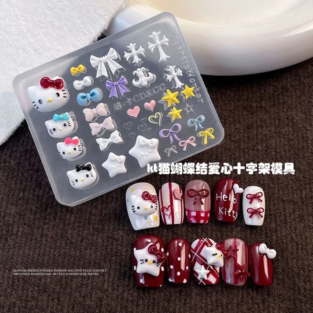 New Silicone Stamp for Nail Art 2026, Relief Cross Model, Reusable Stencil for Nail Decorations, Manicure Tools