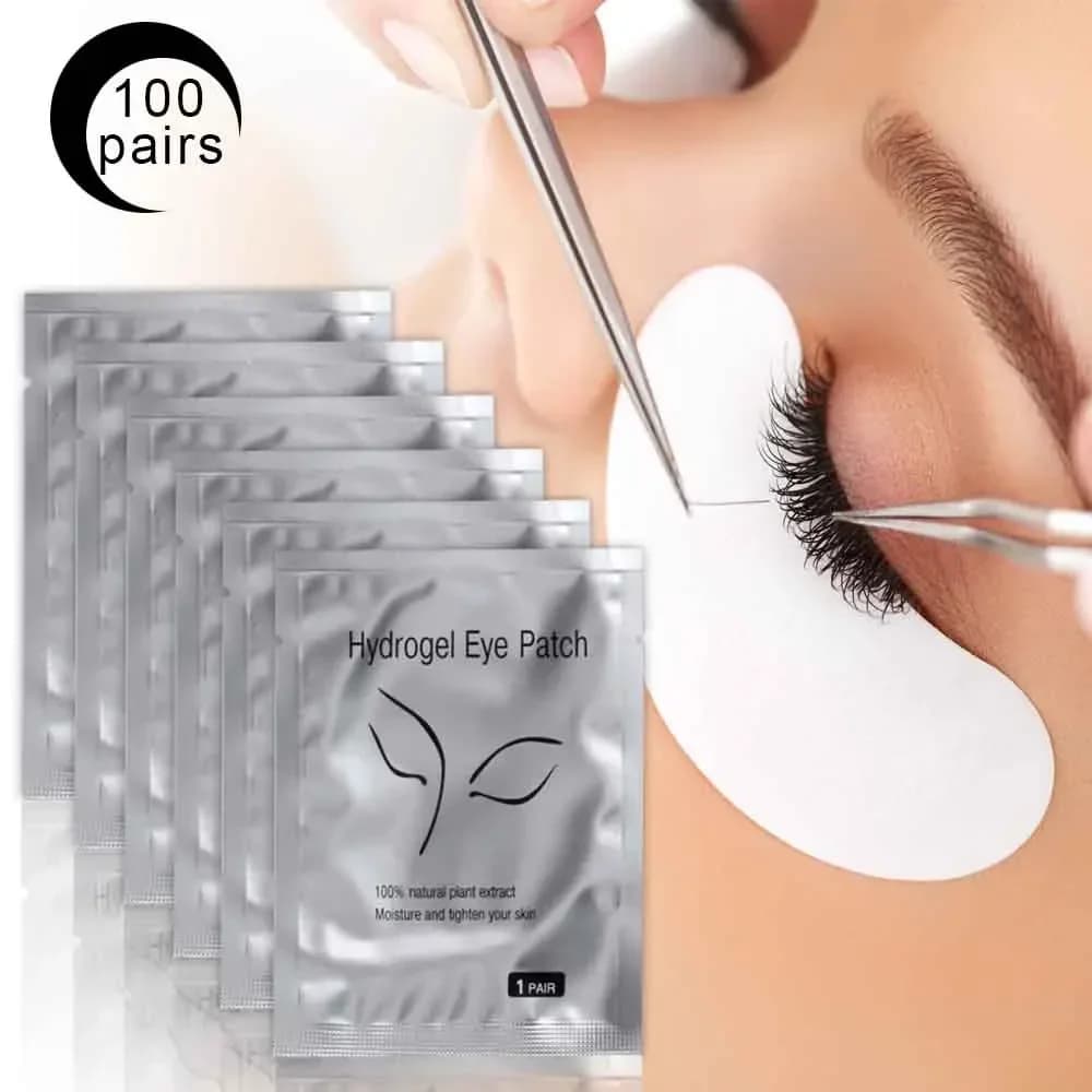 100 pairs wholesale hydrogel bandages on the eye for the construction of eyelash extensions under the eye pads stickers for eyelashes in summer beauty tools
