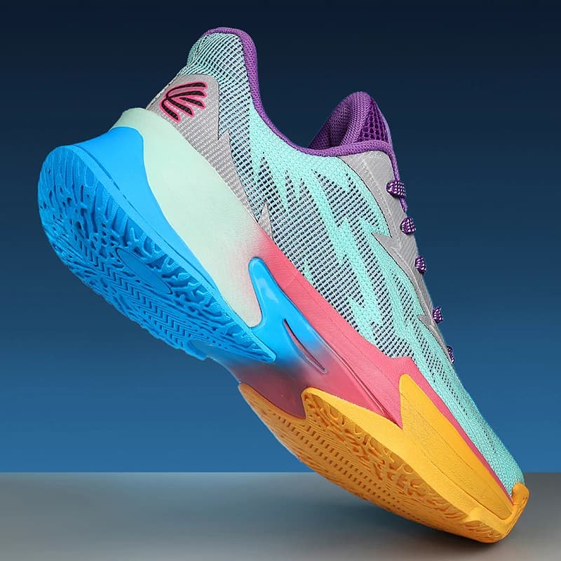 Men's athletic basketball sneakers, breathable, cushioning, anti-slip, wear-resistant, for gym workout, running, for men and women