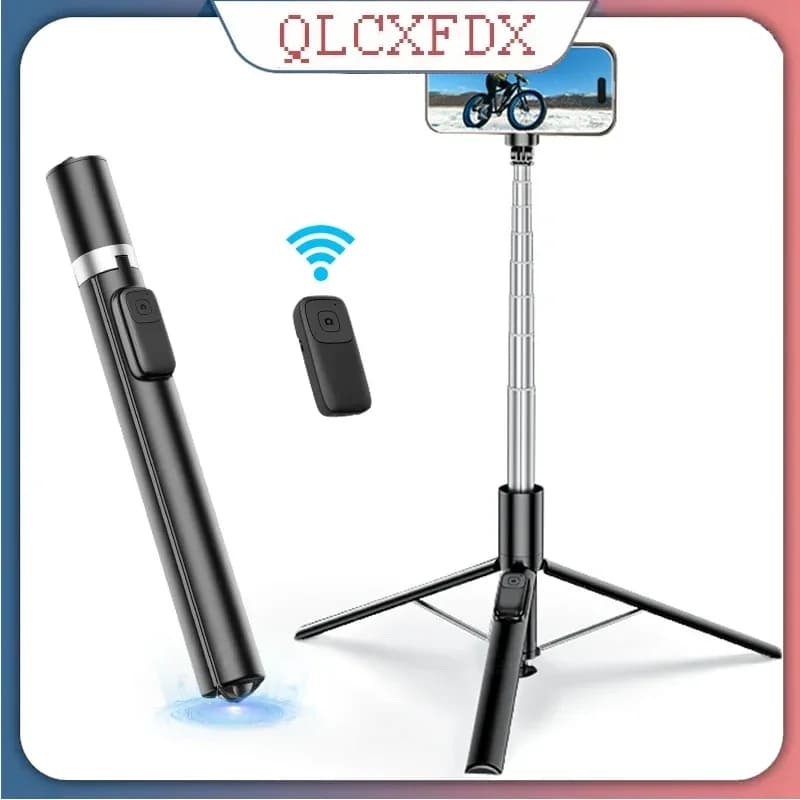 Bastone Selfie Wireless Pieghevole con Treppiede a 360° ° Supporto Rotante per Telefono con Telecomando Bluetooth per iPhone Samsung Xiaomi, Stand da Viaggio