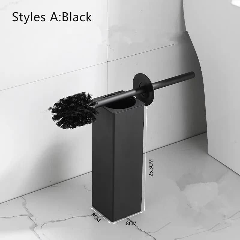 Creative Metal Bathroom Toilet Brush Holder Accessories Black Toilet Brush Wall Mounted WC Cleaner Brush
