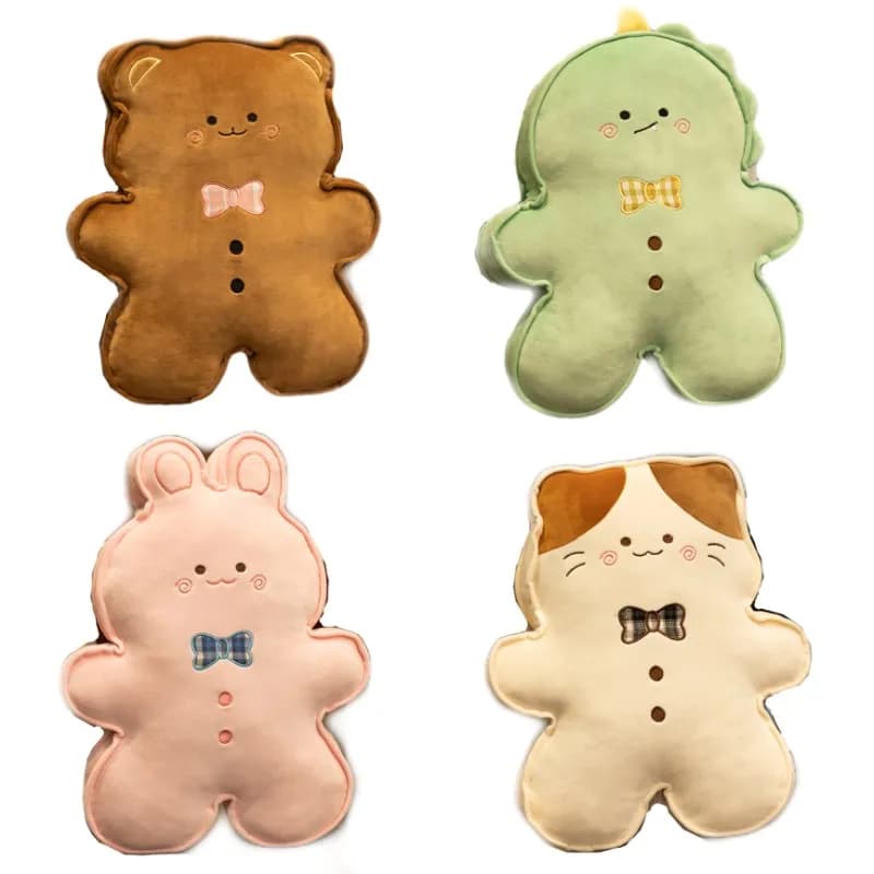 45 cm carino omino di pan di zenzero peluche farcito morbidi cuscini cuscino Kawaii orso coniglio dinosauro gatto decorazioni per la casa regalo di compleanno di Natale