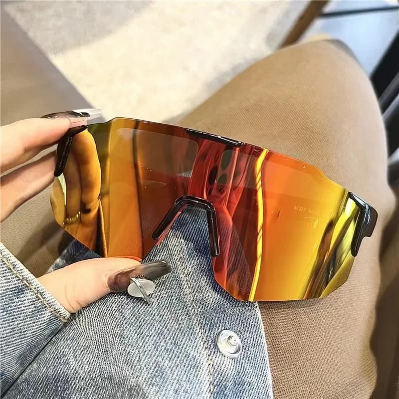 Occhiali da Ciclismo Oversize Unisex per Sport all'Aperto, Pesca, Bici da Strada, Occhiali da Sole UV400