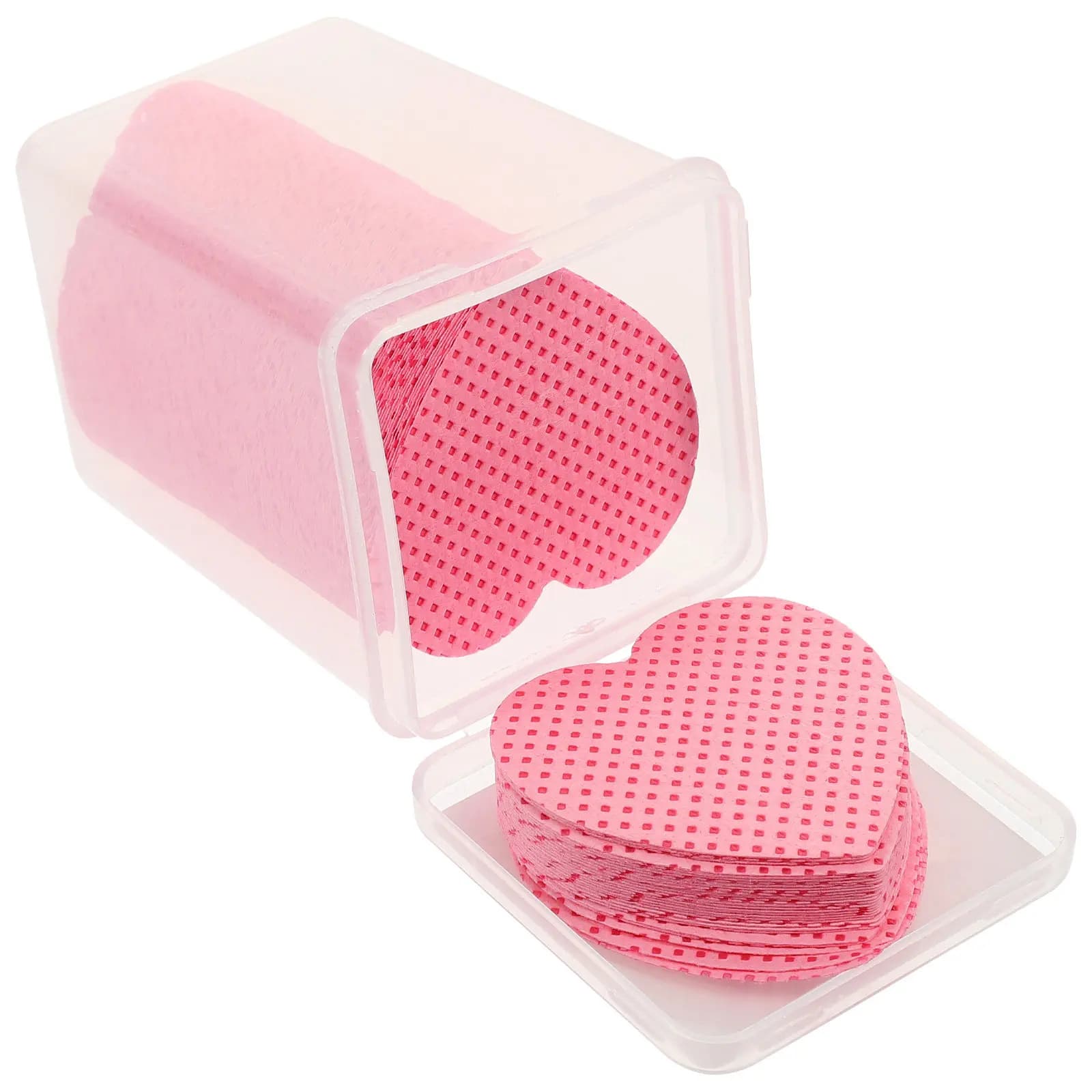 200 fogli di salviette per la rimozione del smalto con design a cuore, salviette in cotone morbido e assorbente per una facile pulizia della manicure