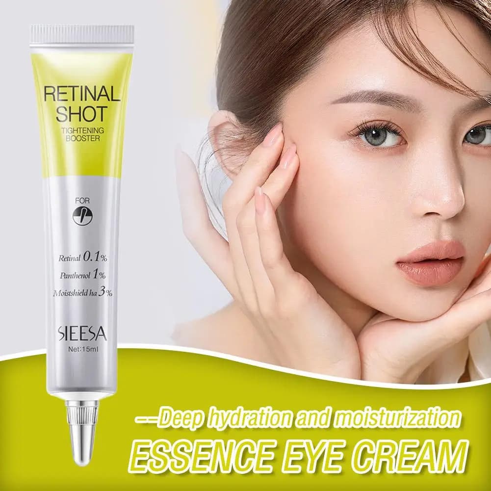 Crema Contorno Occhi al Retinolo Idratante Anti-Età Leviga le Rughe Sottili e Rassoda la Zona Occhi Essenza Idratante Crema Rassodante per Occhi 15ml