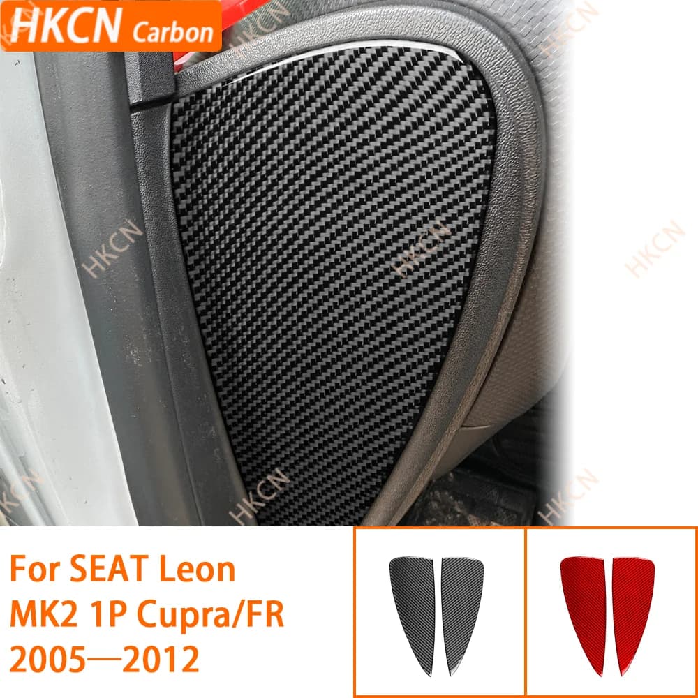 Per SEAT Leon MK2 1P Cupra FR 2005—2012 Pannello scanalatura anteriore Rivestimento interno / Fibra di carbonio 3K + resina / 3mm antigraffio