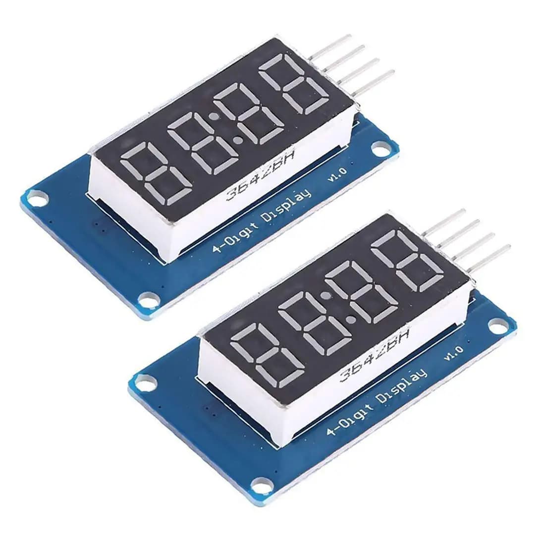 0.36" 4-Digit Tube LED Segment Display Module Red Common Anode TM1637 Drive Chip Tube Clock Display for Arduino UNO R3