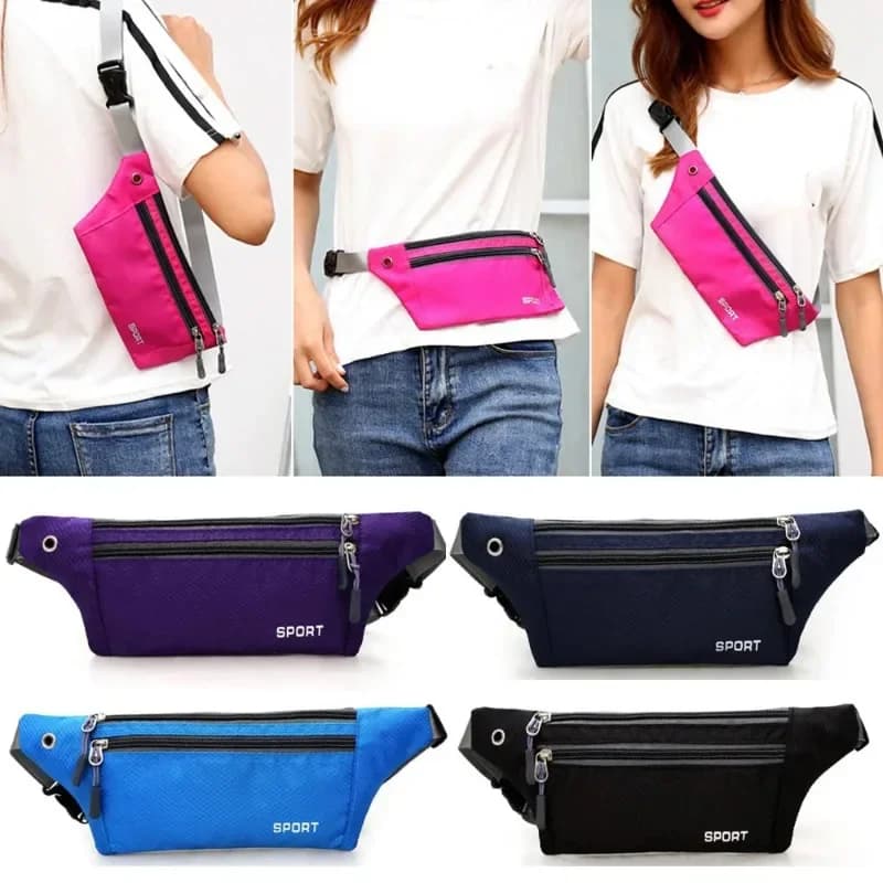 1pc professional running bag with hinge waterproof sports shoulder bags on chest waist waist belt unisex hiking outdoor accessories
