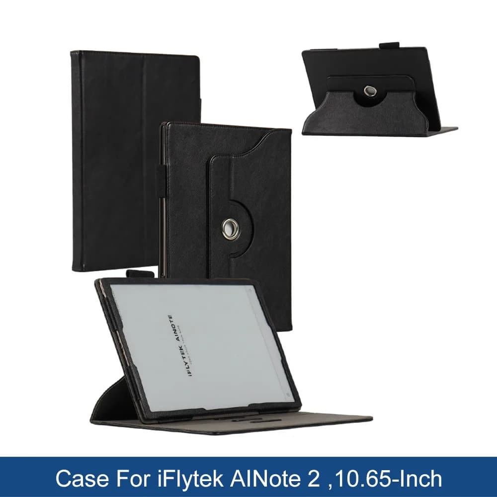 Funda Case For iFlytek AINote 2 10.65" Case 360 Rotating Handheld Cover with Pencil Holder and Wrist Strap PU Full Body Coverage