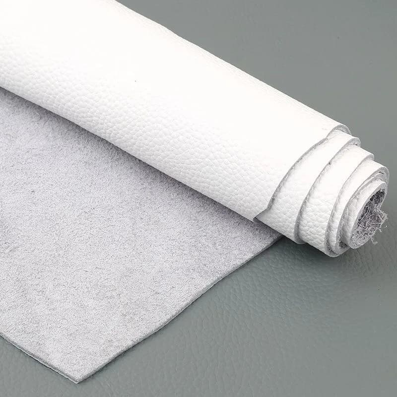 White lychee pattern top layer cowhide handmade leather goods DIY soft bag sofa whole leather fabric 1.5mm thickness soft cowhid