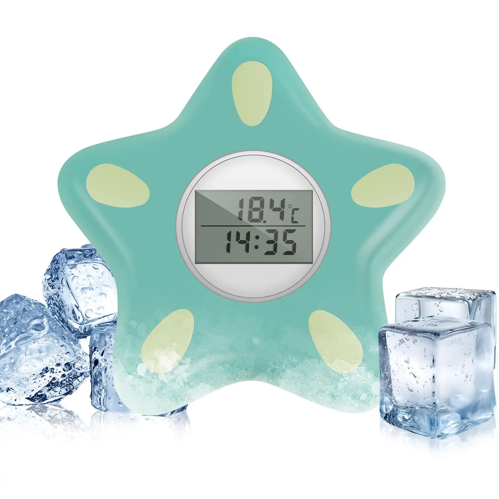 Termometro per vasca da ghiaccio con timer Termometro galleggiante impermeabile per immersione fredda, Termometro per acqua per vasca da bagno con ghiaccio Piscina
