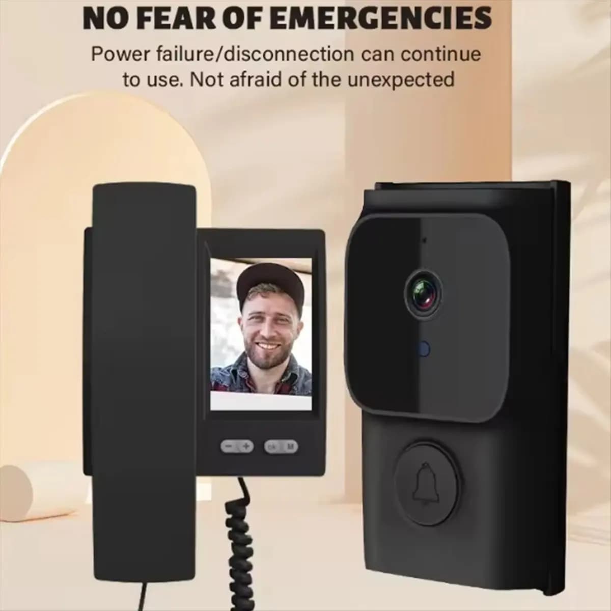 DT1416 Mon.Infrared Night Vision Doorbell 3.5-Inch IPS Screen Dialogue Door Camera Full Viewing Angle Wireless Intercom