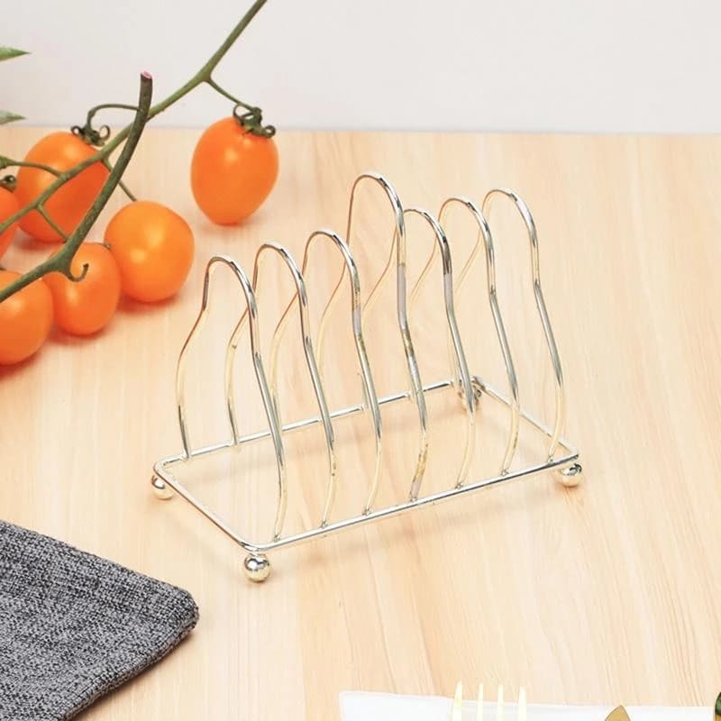 L43A Metal Iron Kitchen Dish Plate Chopping Board Cooking Countertop Rack