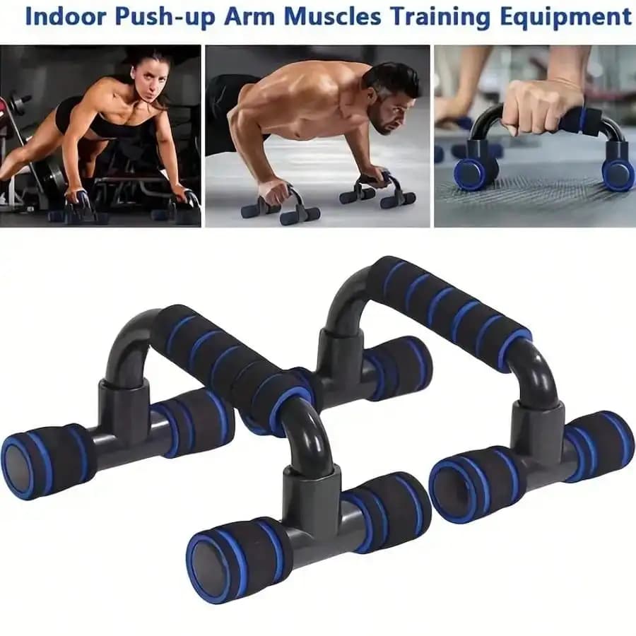 Set di 2 Barre per Flessioni in Schiuma Unisex con Design Antiscivolo, Confezione in Sacchetto OPP, per Palestra, Sport, Esercizi a Casa, Ruota Addominale