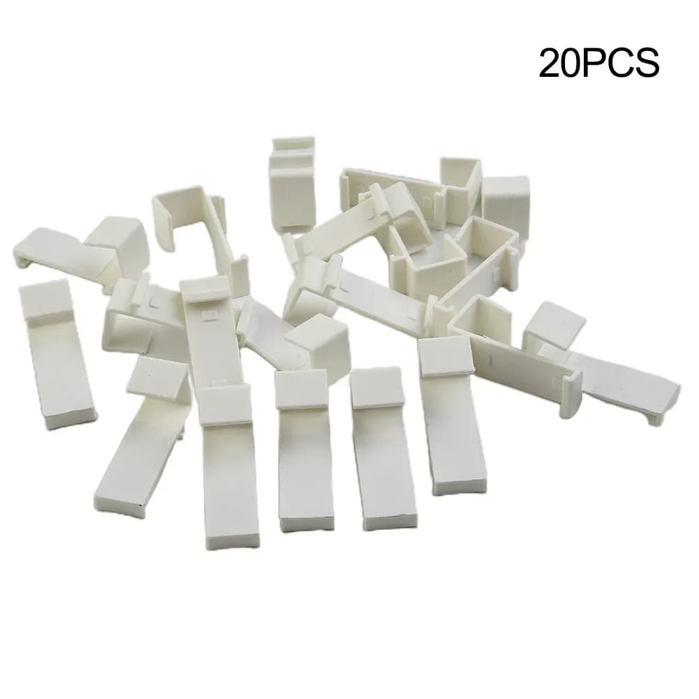 2-20 pezzi in plastica bianca con morsetto per tenda a doppio rullo senza foratura, supporto per porta, gancio per tenda, accessori per utensili