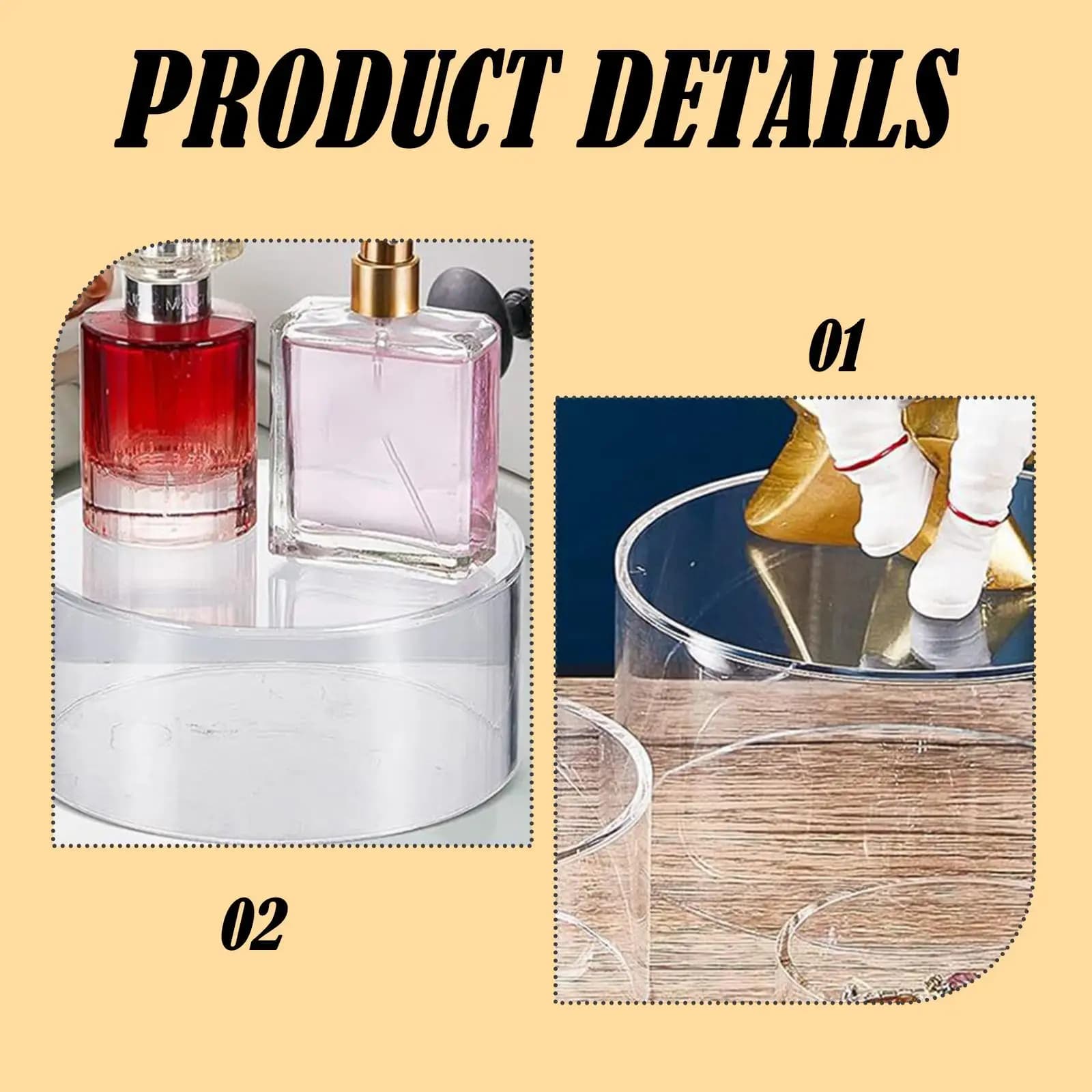 Set of 6 Jewellery Acrylic Boxes, Buffet Space Saving Display, Catering and Wedding Jewelry Organizer