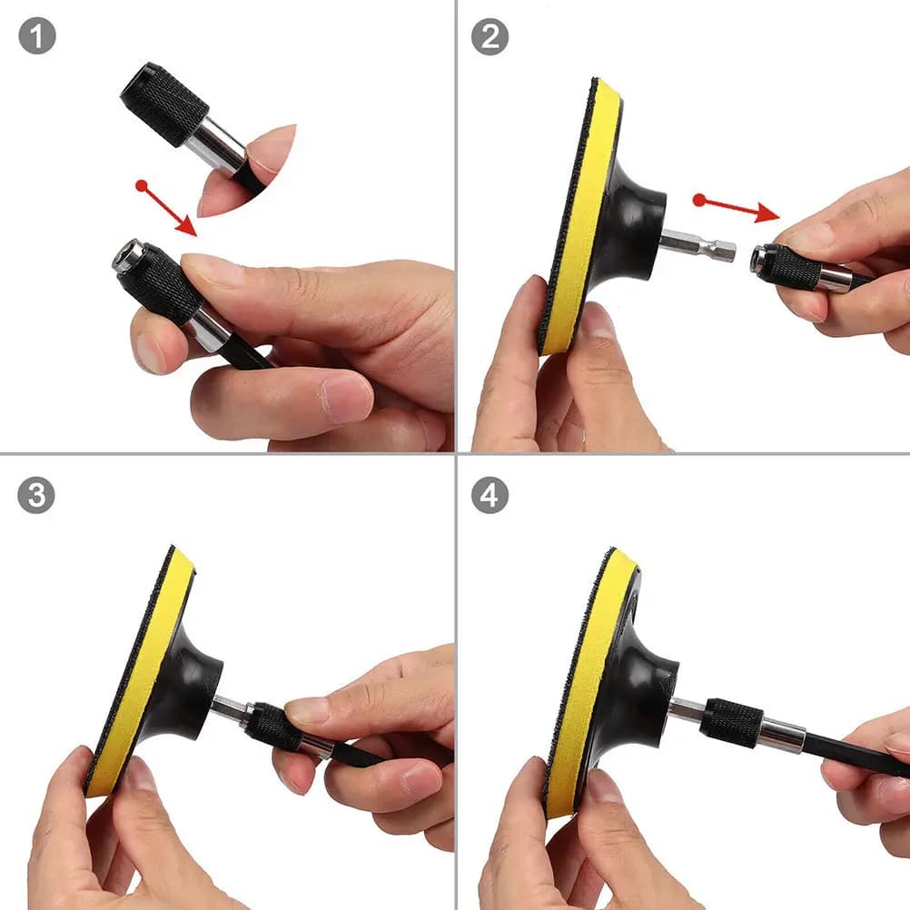 Set di 19 spazzole per trapano elettrico con setole esagonali in nylon giallo per vasca da bagno, piastrelle, fughe, pavimento, doccia, WC, tappeti