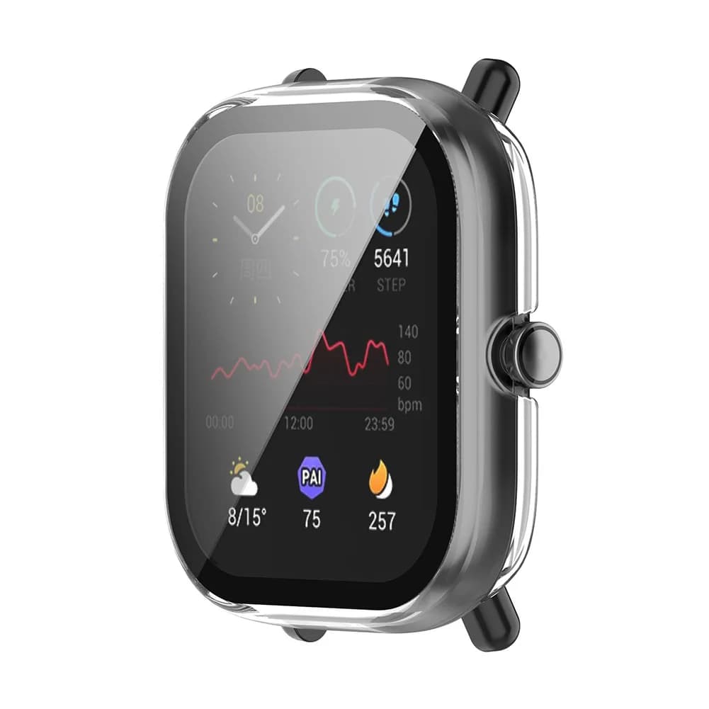 Smartwatch Glass + Cover for Huami GTS 2 Mini PC Tempered Glass Film Screen Protector Anti-scratch Case