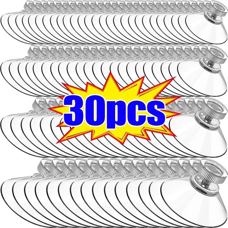 Ganci a ventosa con testa a fungo Ganci a ventosa impermeabili in PVC trasparente con viti Supporti da parete per cucina e bagno