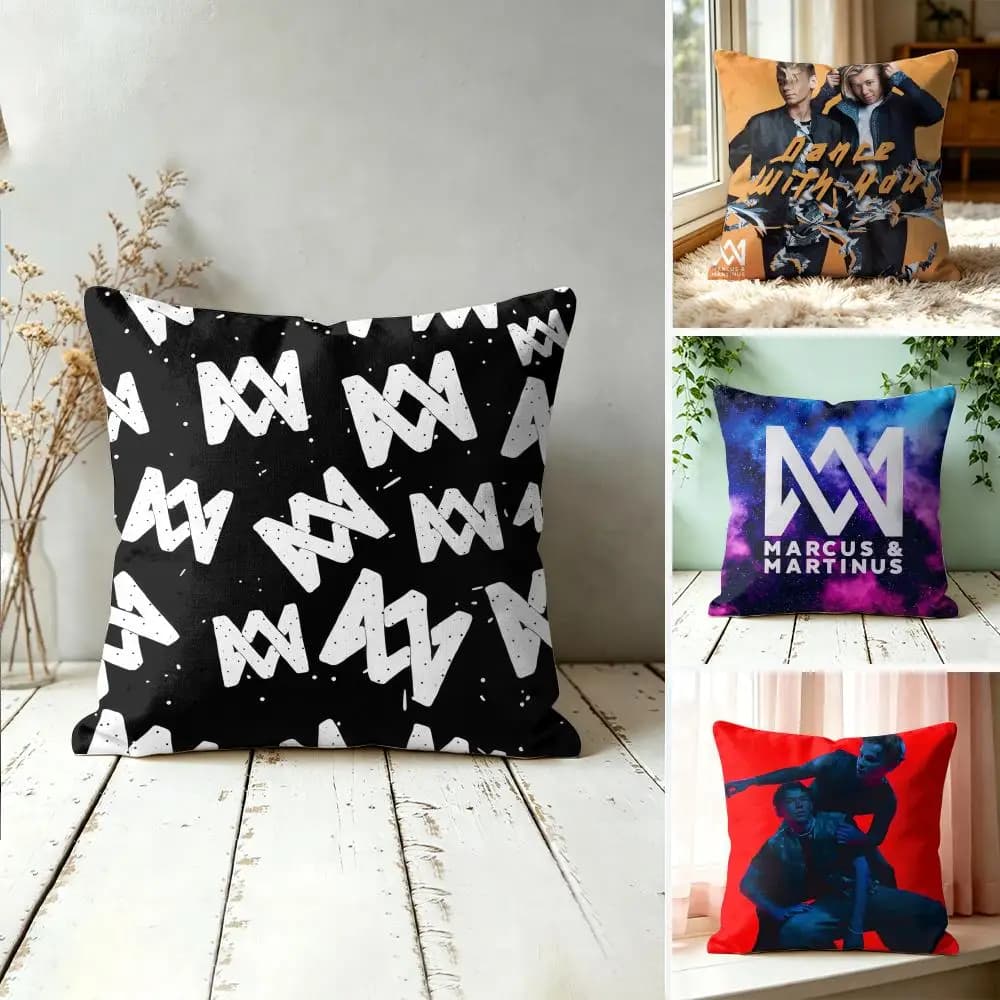 M-Marcus And M-Martinus Cushion Cover Square Pillow Bedroom Sofa Leisure Comfort Living Room Home Decoration 40X40