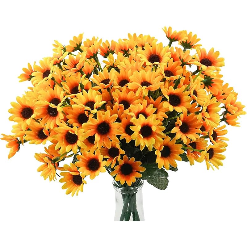 3 forchette 22 teste piccola margherita combinazione Bouquet fiori artificiali di alta qualità matrimonio casa autunno decorazione scrapbook