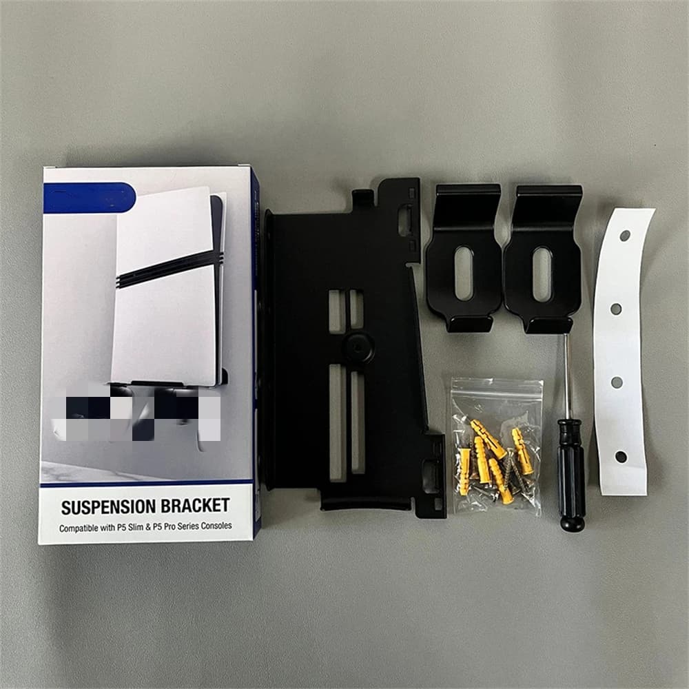 Per PS5 Pro/PS5 Console di gioco sottile Supporto di archiviazione per montaggio a parete Set di staffe per maniglia Accessori