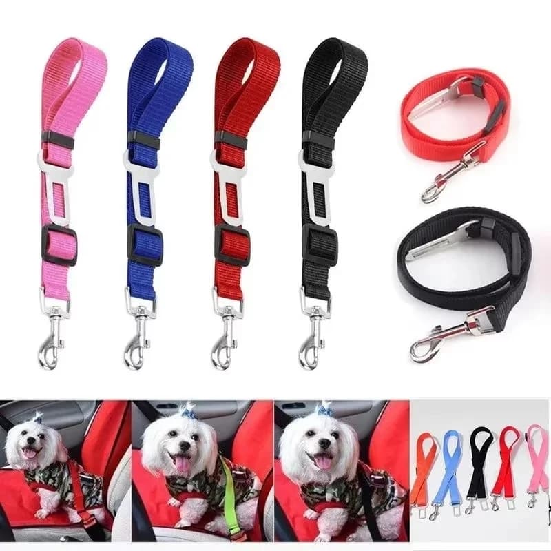 Cintura di sicurezza regolabile per cani da 1/2/3/4 pezzi, guinzaglio per auto, imbracatura di sicurezza per animali domestici, cintura elastica di sicurezza per veicoli