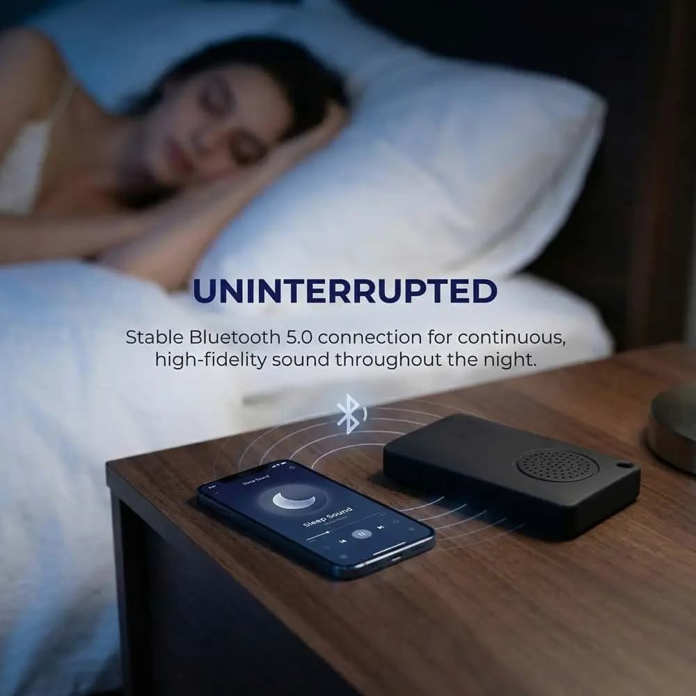 Bluetooth Under Pillow Speaker Noise Reduction With TF Card Slot Bone Conduction Speaker Stereo Sound Timed Shutdown