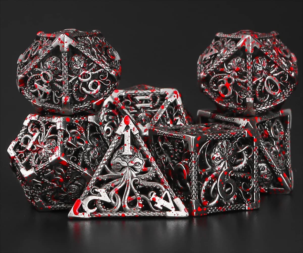 Set di Dadi in Metallo per Giochi da Tavolo, Dadi Poliedrici in Metallo, Dungeons and Dragons