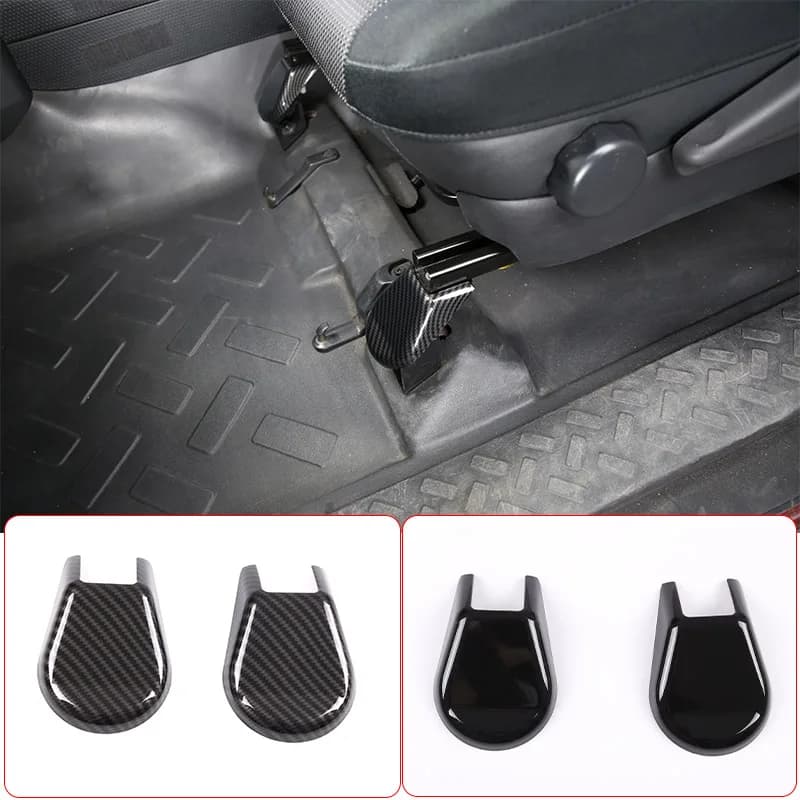 Carbon Fiber ABS/Nero Auto Seat Front Cover Base Trim Stickers For Toyota FJ Cruiser 07-21 Car Accessories