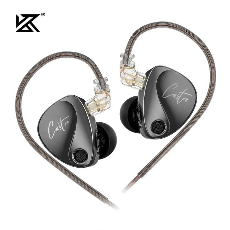 KZ Castor In Ear HiFi Headset 2DD Dynamic High-end Syntonsable Balanced Armour Auricular Monitor Headphones with Cancellation