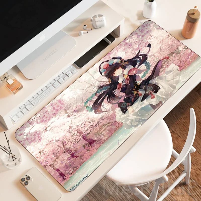400*900mm Tappetini per mouse Tappetino per mouse Accessori da gioco Tappeto per giocatori Tappeto Tastiera Yunjin Genshin Impact Tappetino per mouse XL Anime Grande tappetino da scrivania